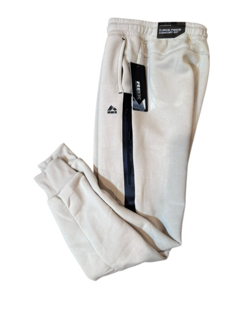 Men's RBX Fleece Pants Tan/Black Size S/P